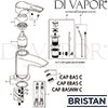 Bristan Capri Basin Mixer Tap Spares